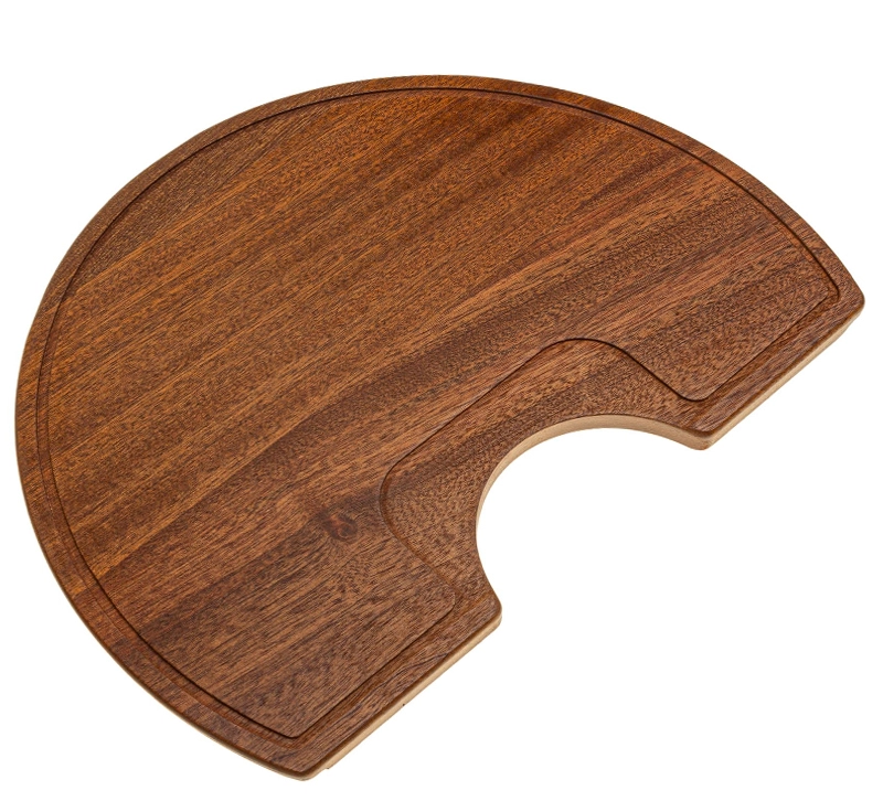 SCHNEIDEBRETT aus Sapele-Holz für Rundbecken, Ø38,5cm z.B. GCR100, GCR102